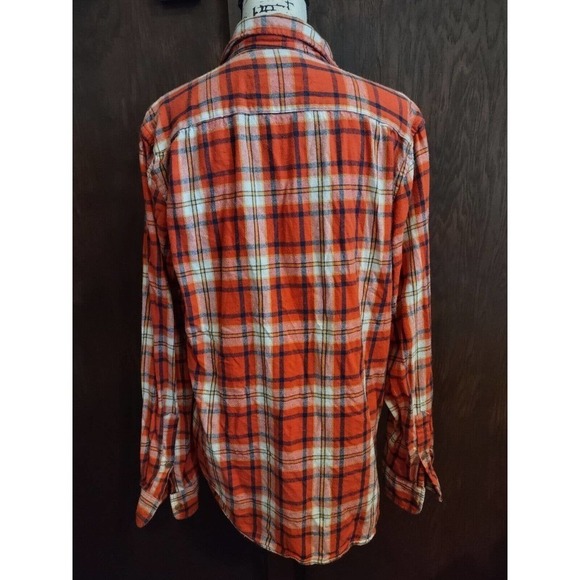Old Navy Vintage Flannels Button Shirt Men's Medium Regular Fit Plaid Red - Picture 2 of 5